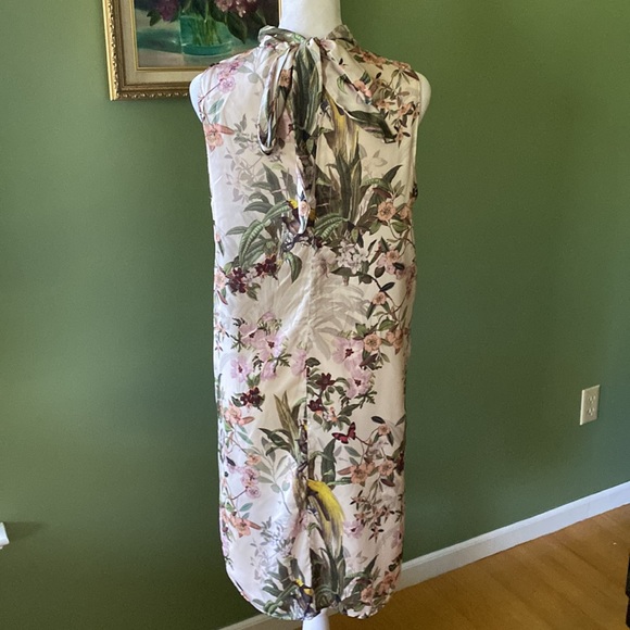H&M Floral Satin Dress sz S - Picture 8 of 12